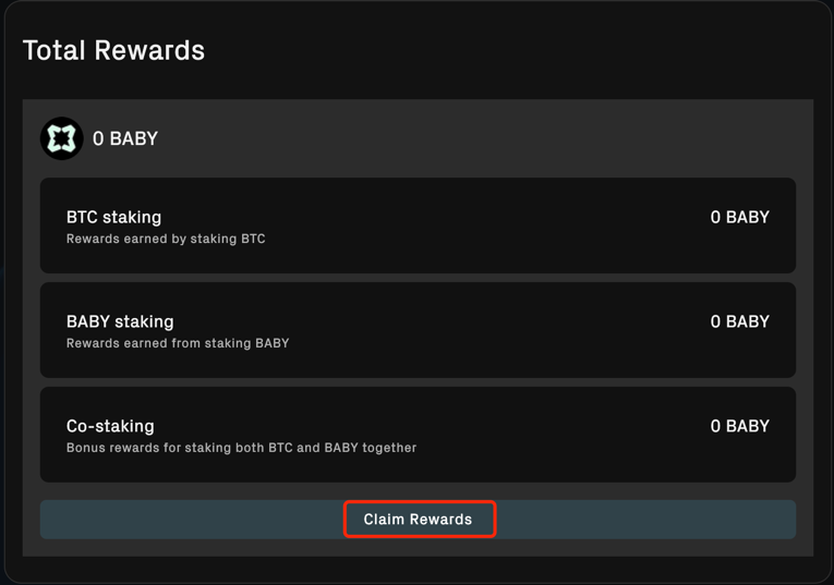 BABY Staking via Web Step 8.2