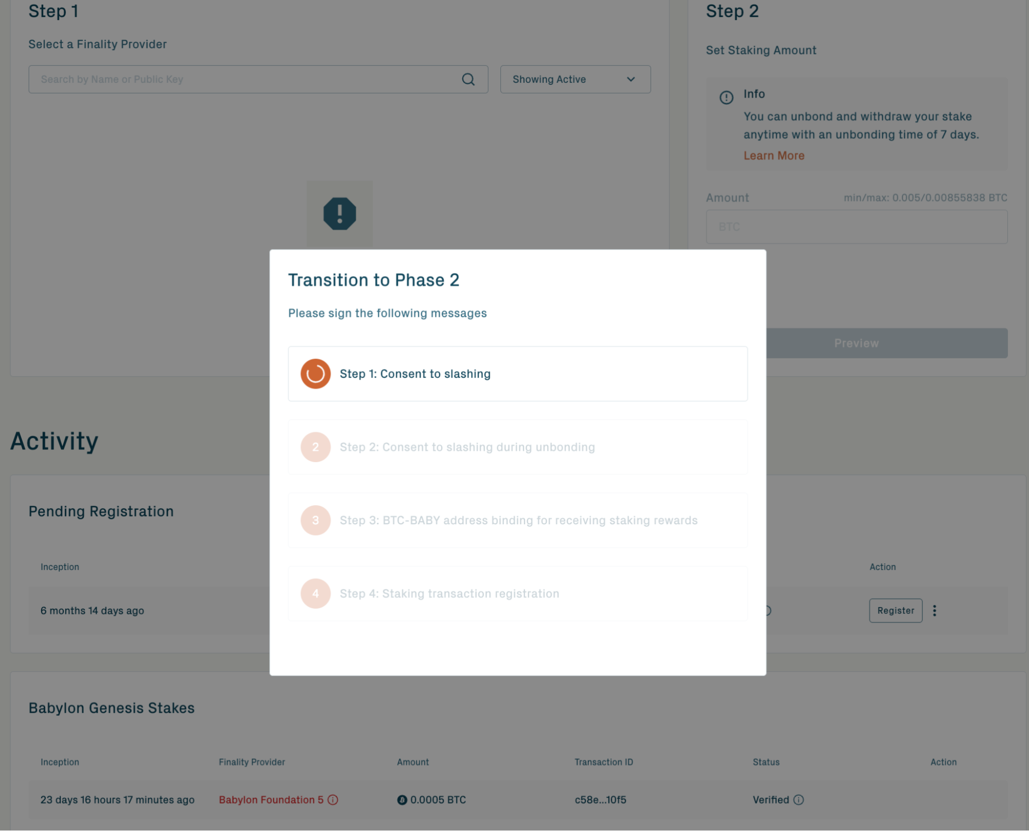 Babylon Staking Web App