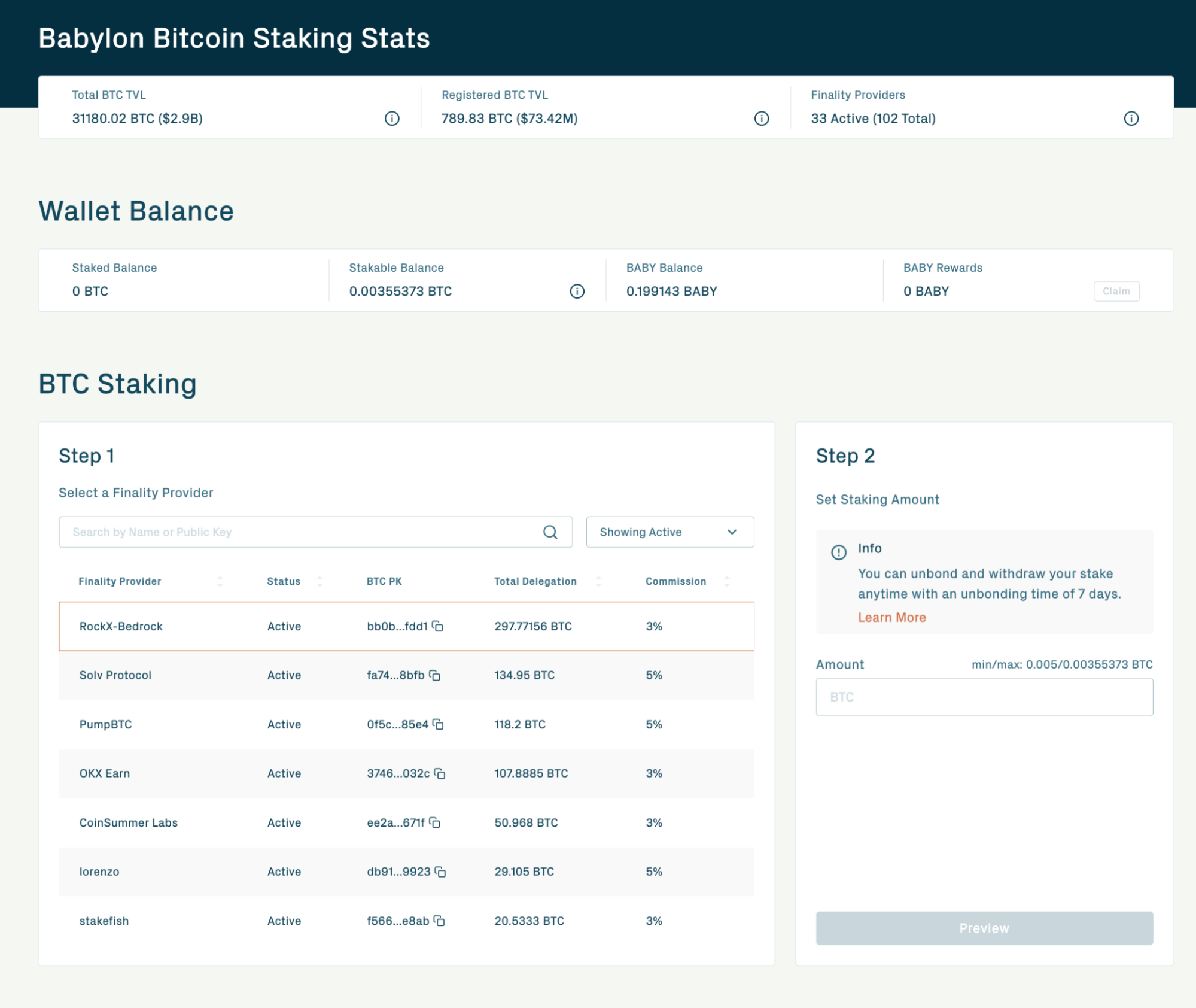 Babylon Staking Web App
