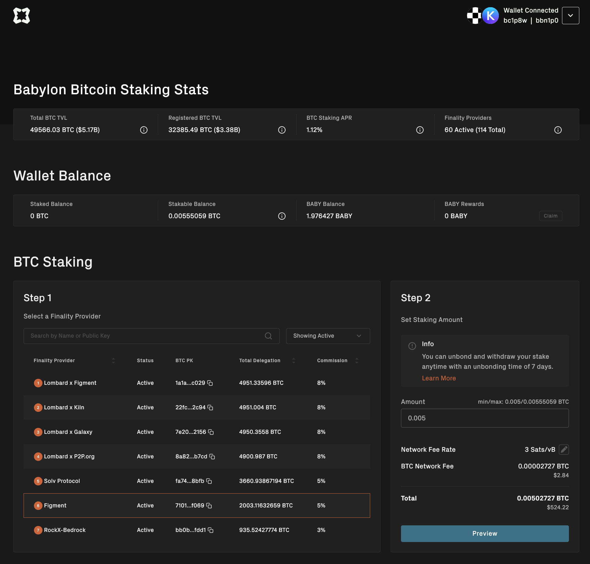 Babylon Staking Web App