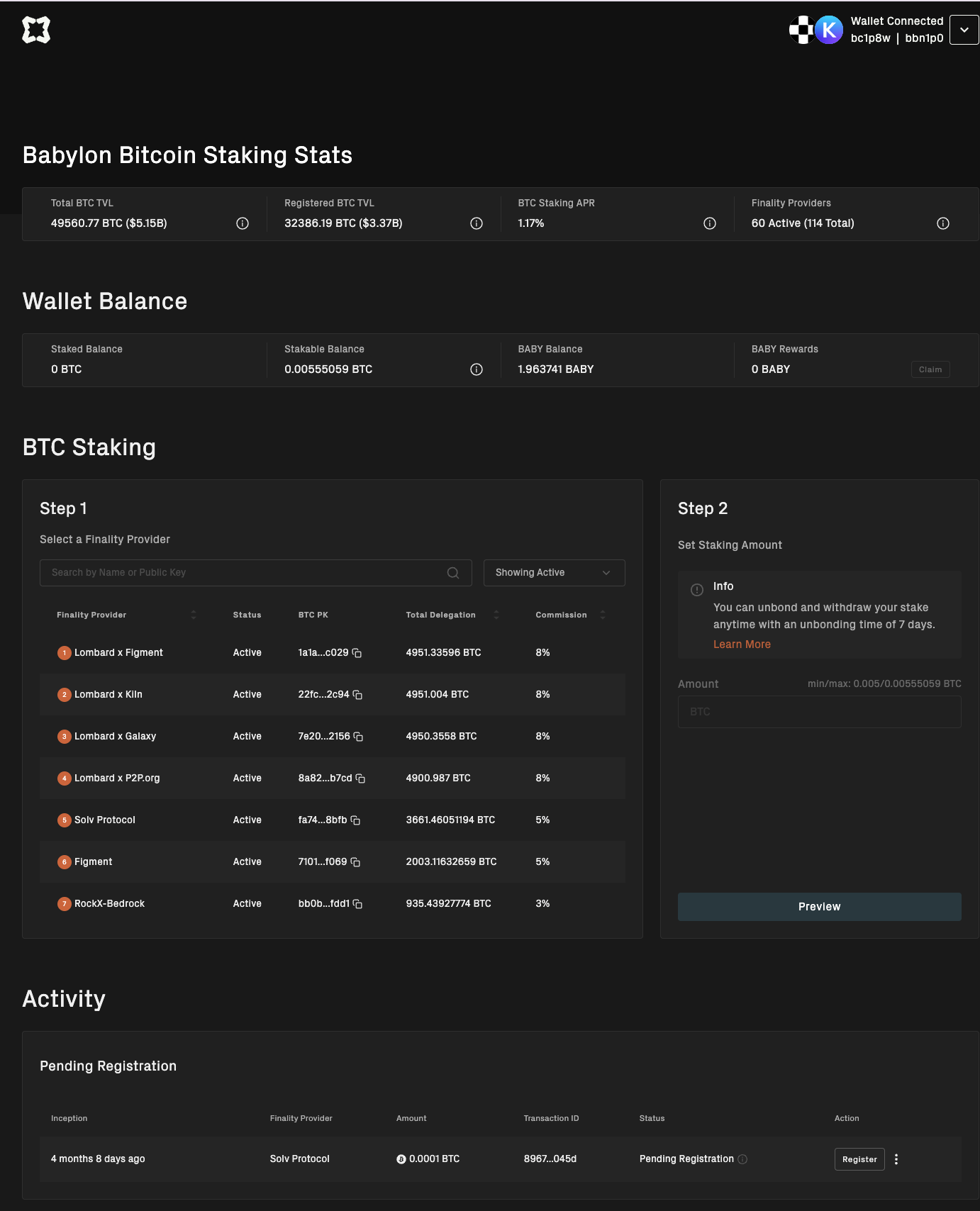 Babylon Staking Web App