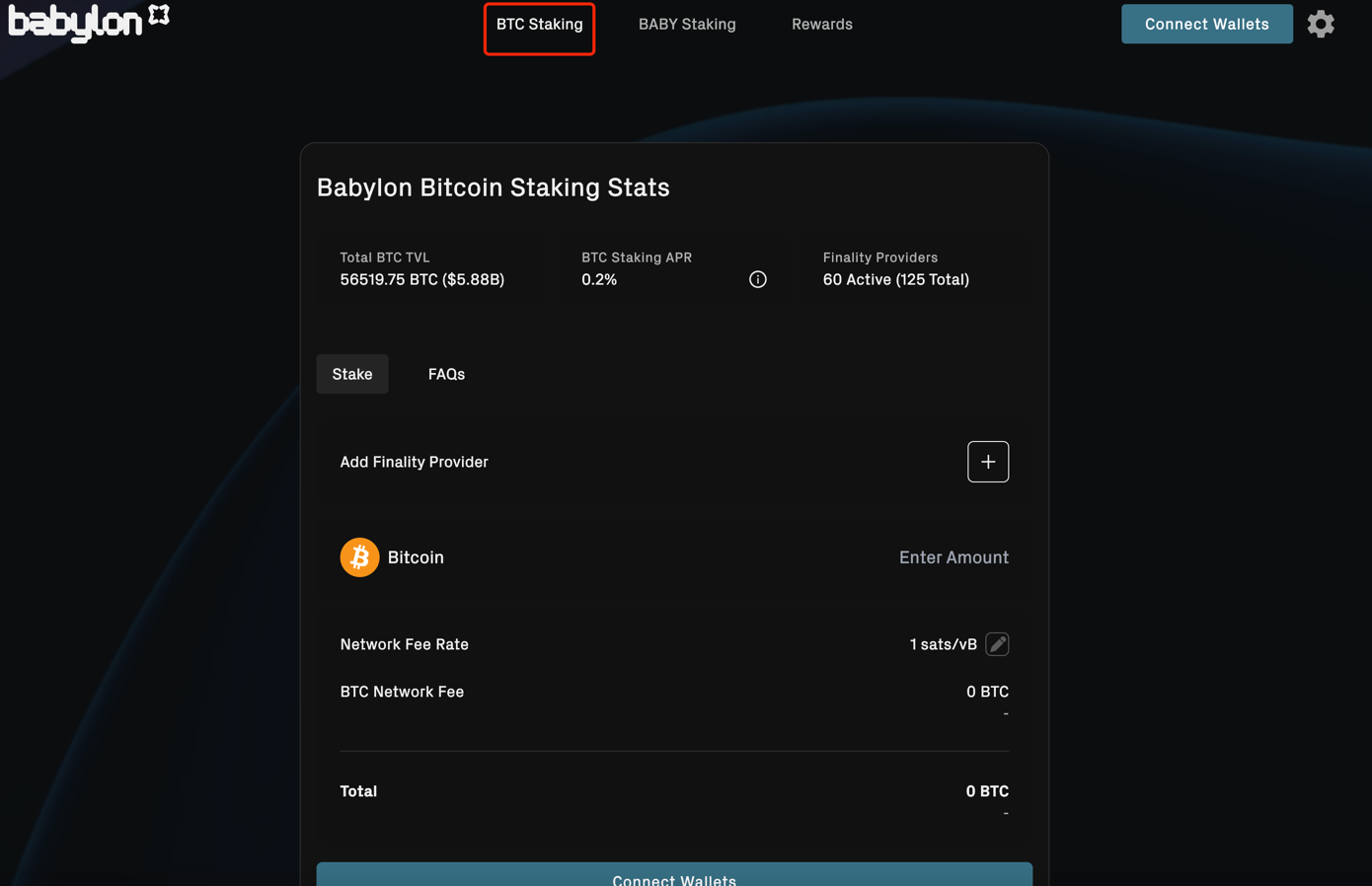 BTC-Staking Section